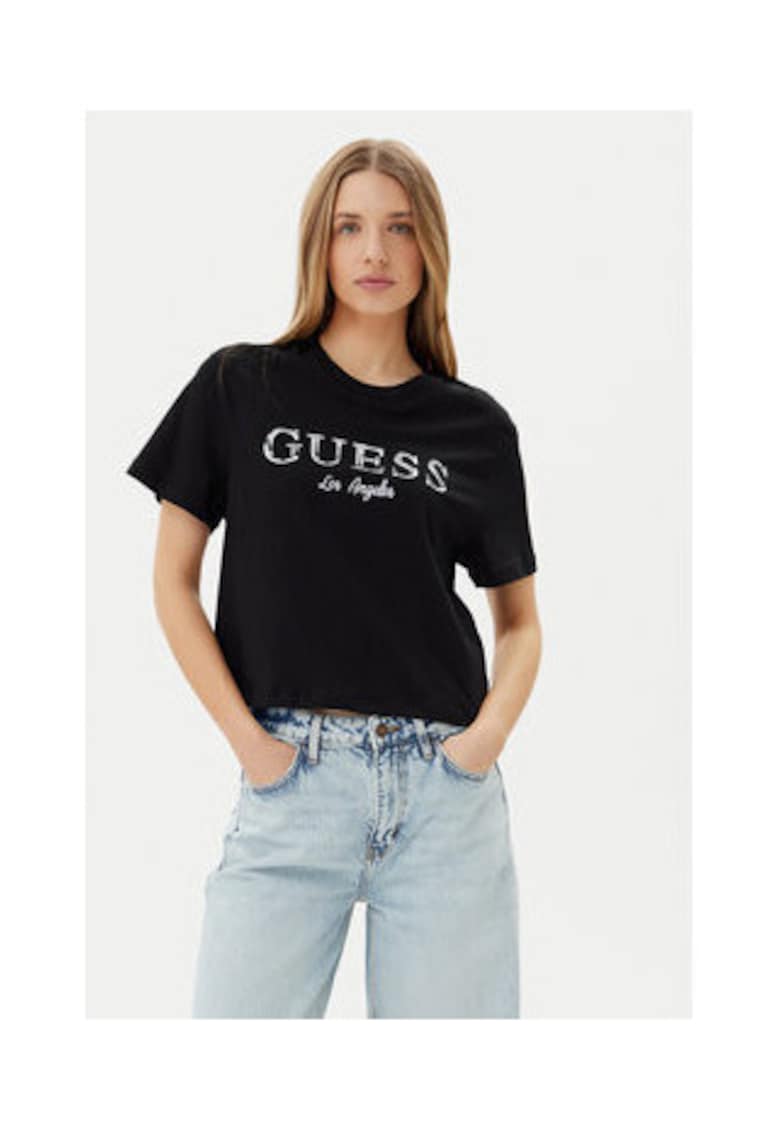 Tricou cu imprimeu cu logo din bumbac organic