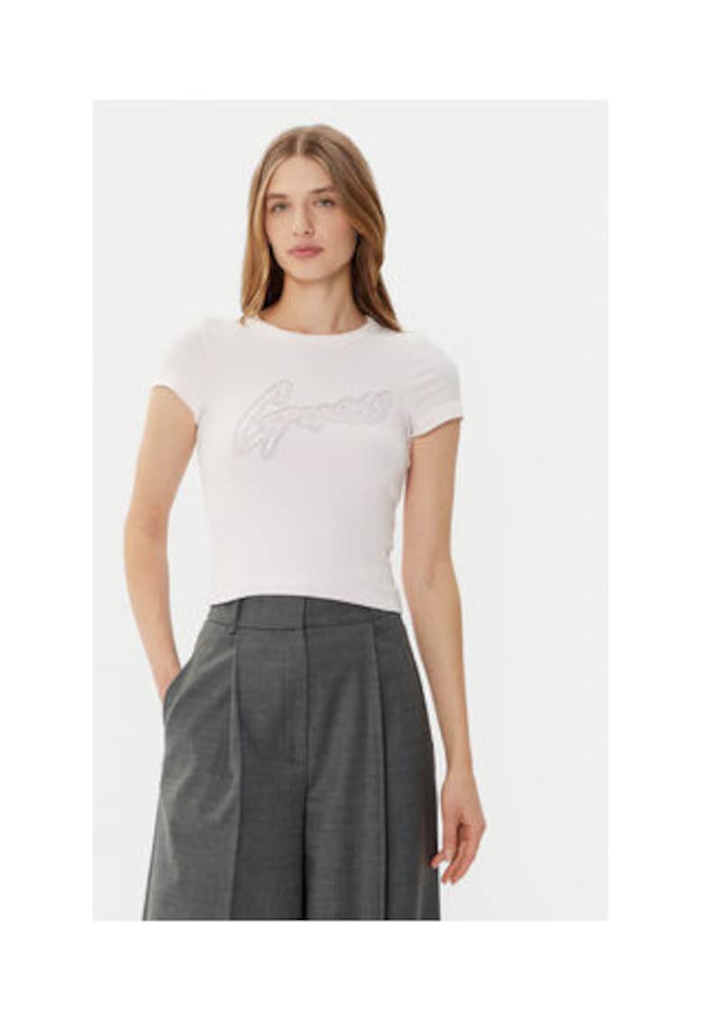 Tricou Crop Cu Logo Print