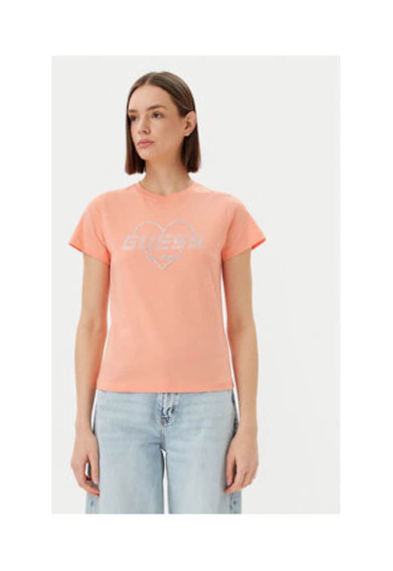 Guess Tricou la baza gatului din bumbac organic