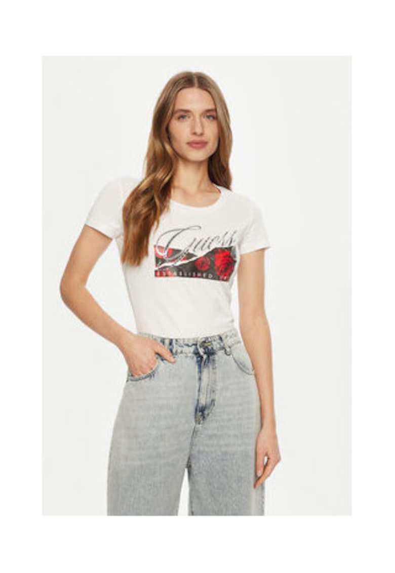 Tricou cu imprimeu logo din amestec de bumbac