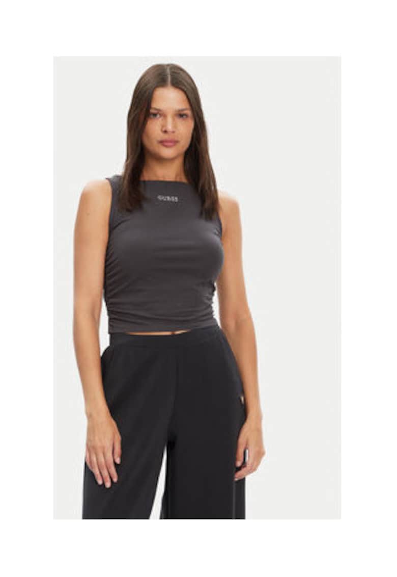 Guess Top casual din bumbac - Gri