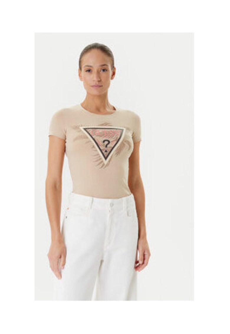 Tricou cu imprimeu grafic din amestec de bumbac organic