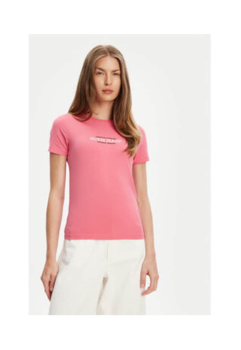 Tricou din bumbac organic cu decolteu la baza gatului