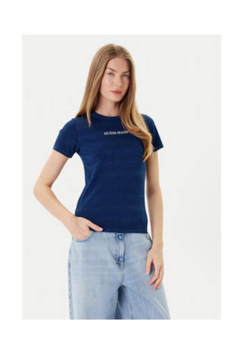 Guess Jeans Tricou cu imprimeu logo