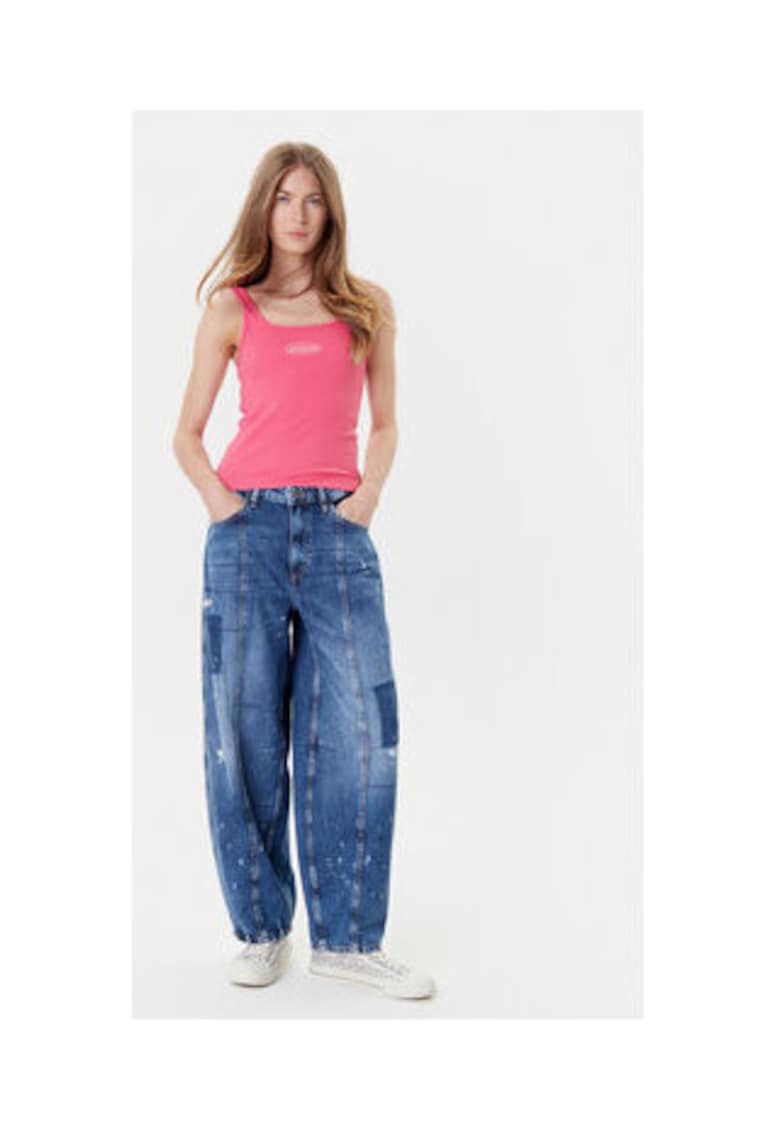 Top cu decolteu decupat - Alb