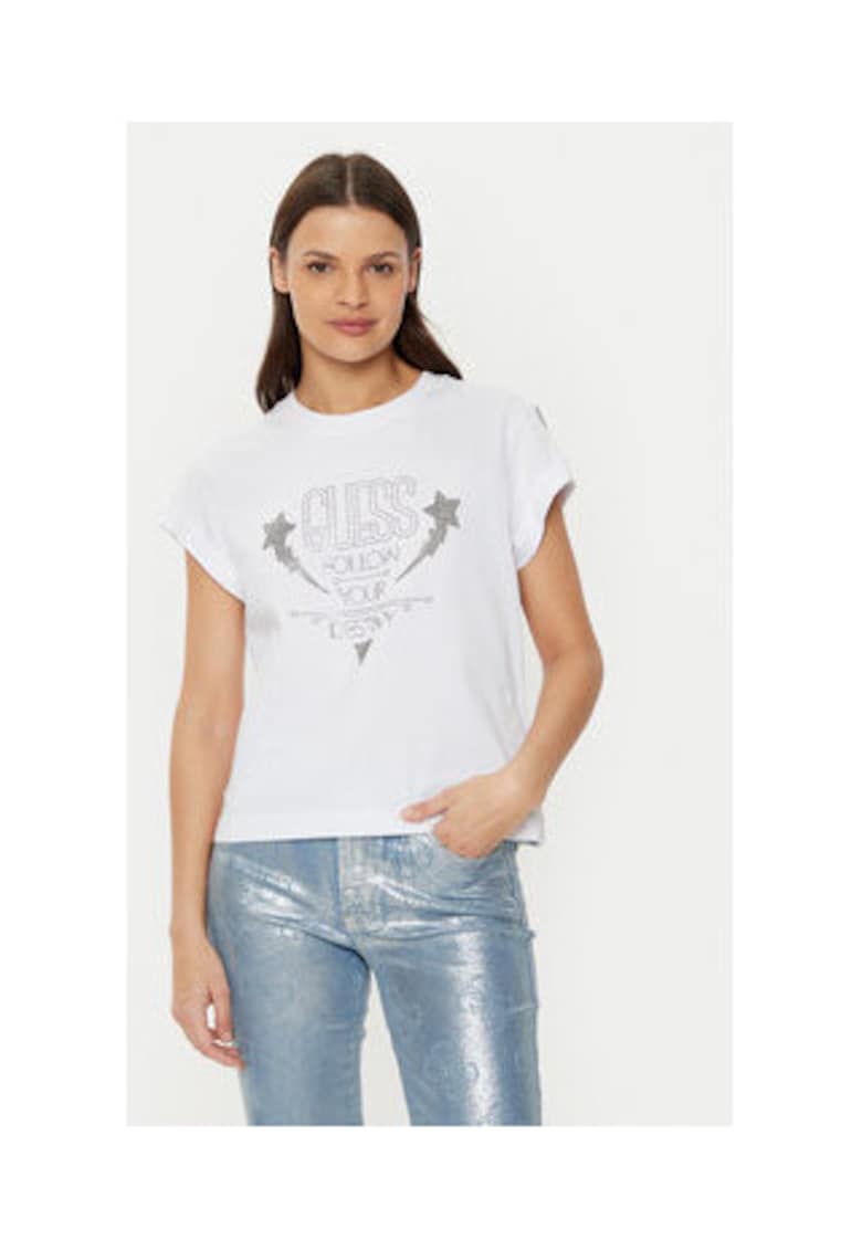 Tricou din bumbac - cu imprimeu frontal