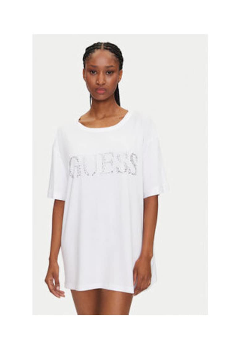 Guess Tricou supradimensionat din vascoza