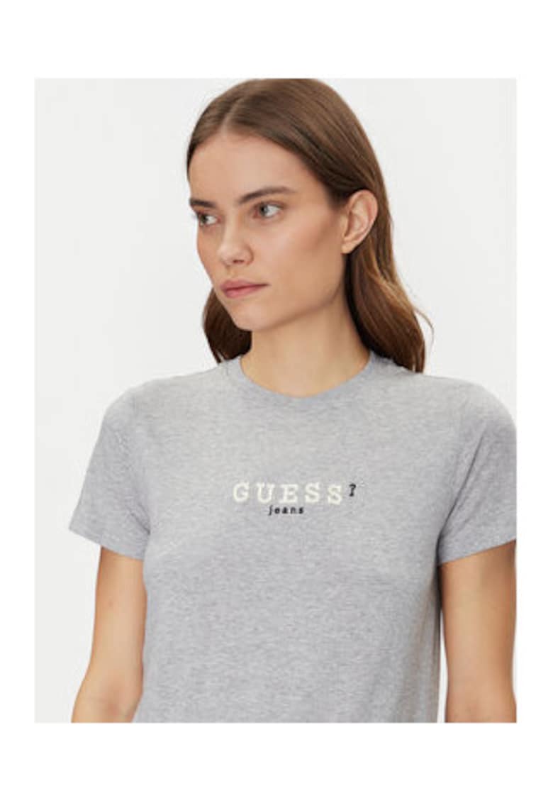 Tricou Cu Decolteu La Baza Gatului Cu Maneca Scurta