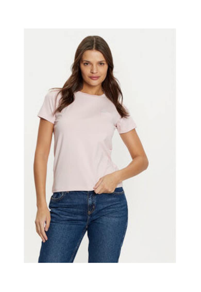 Guess Jeans Tricou Uni Cu Maneca Scurta