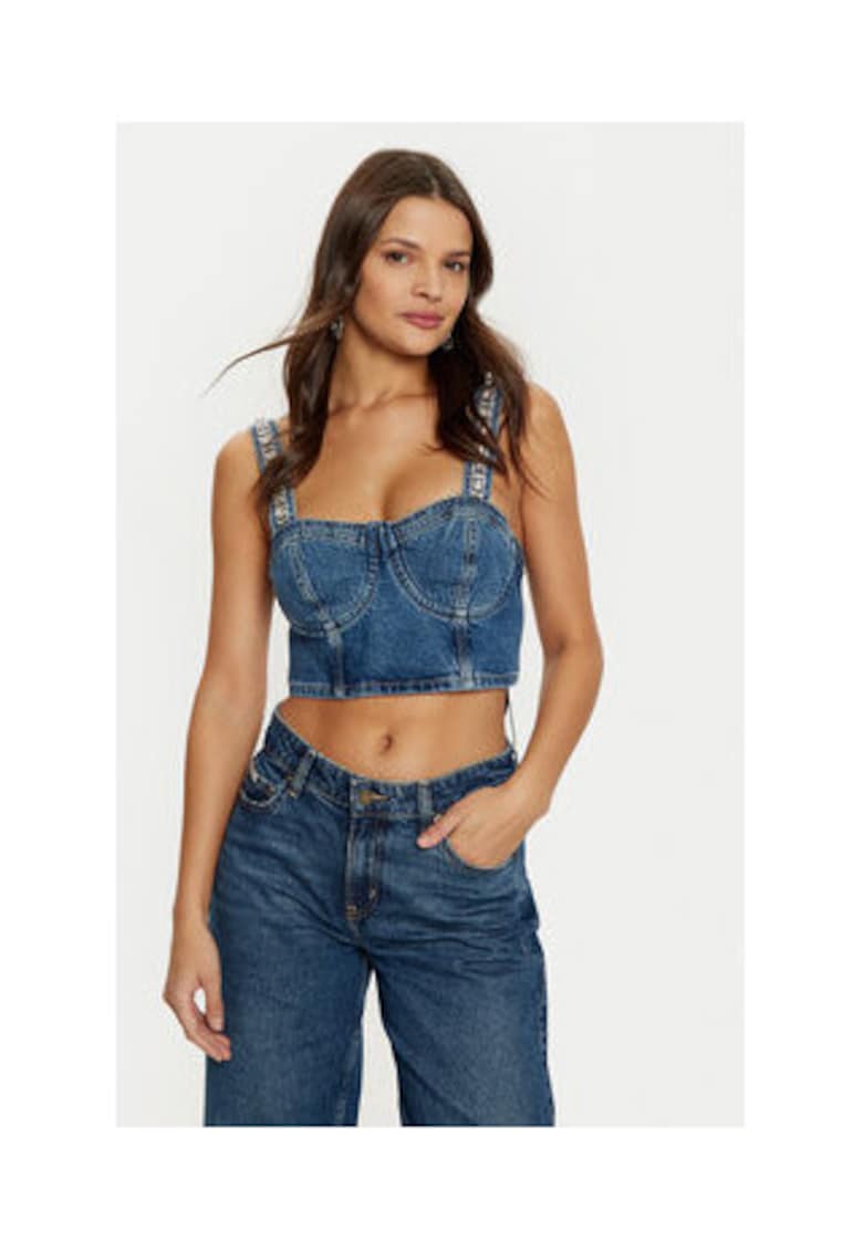 Crop top din denim
