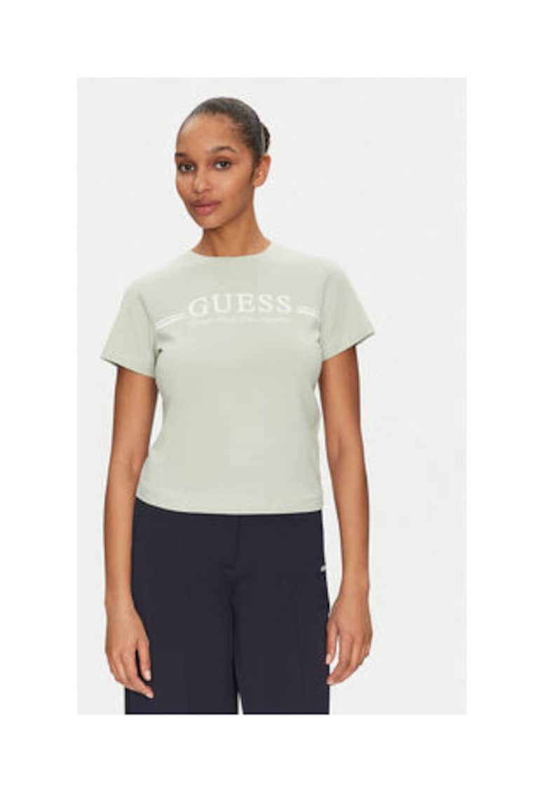 Tricou din bumbac organic cu decolteu la baza gatului