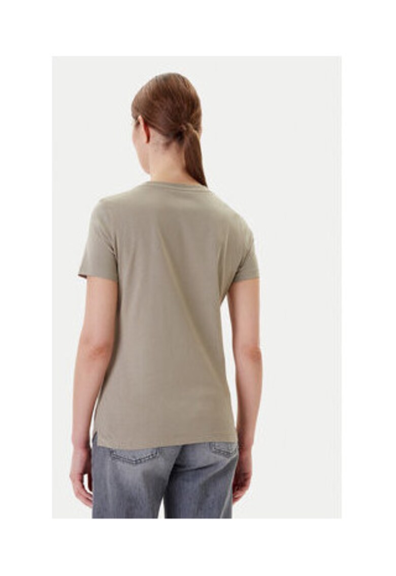 Tricou cu logo din amestec de bumbac organic -