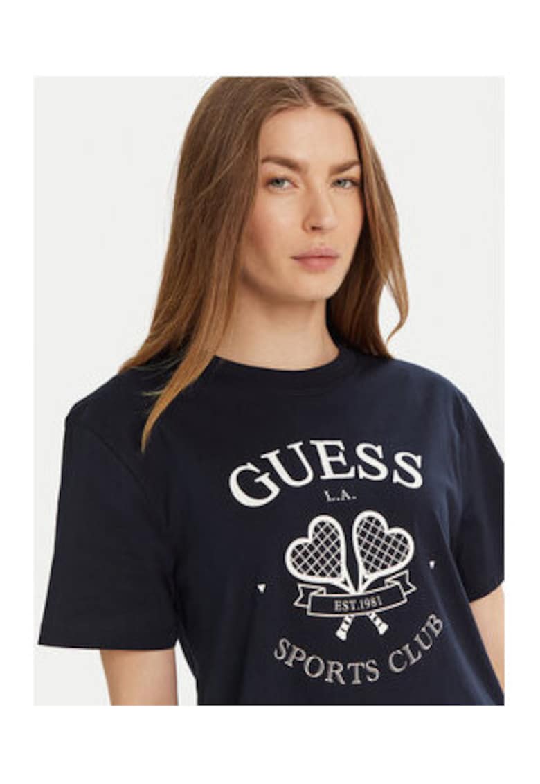 Tricou din bumbac cu logo brodat