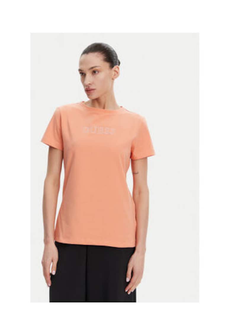 Tricou regular fit din amestec de bumbac cu logo frontal -