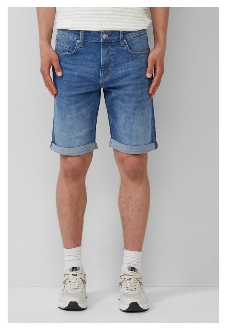 Q/S by s.Oliver Pantaloni scurti de blug barbati - John cu talie medie si croiala Regular Fit