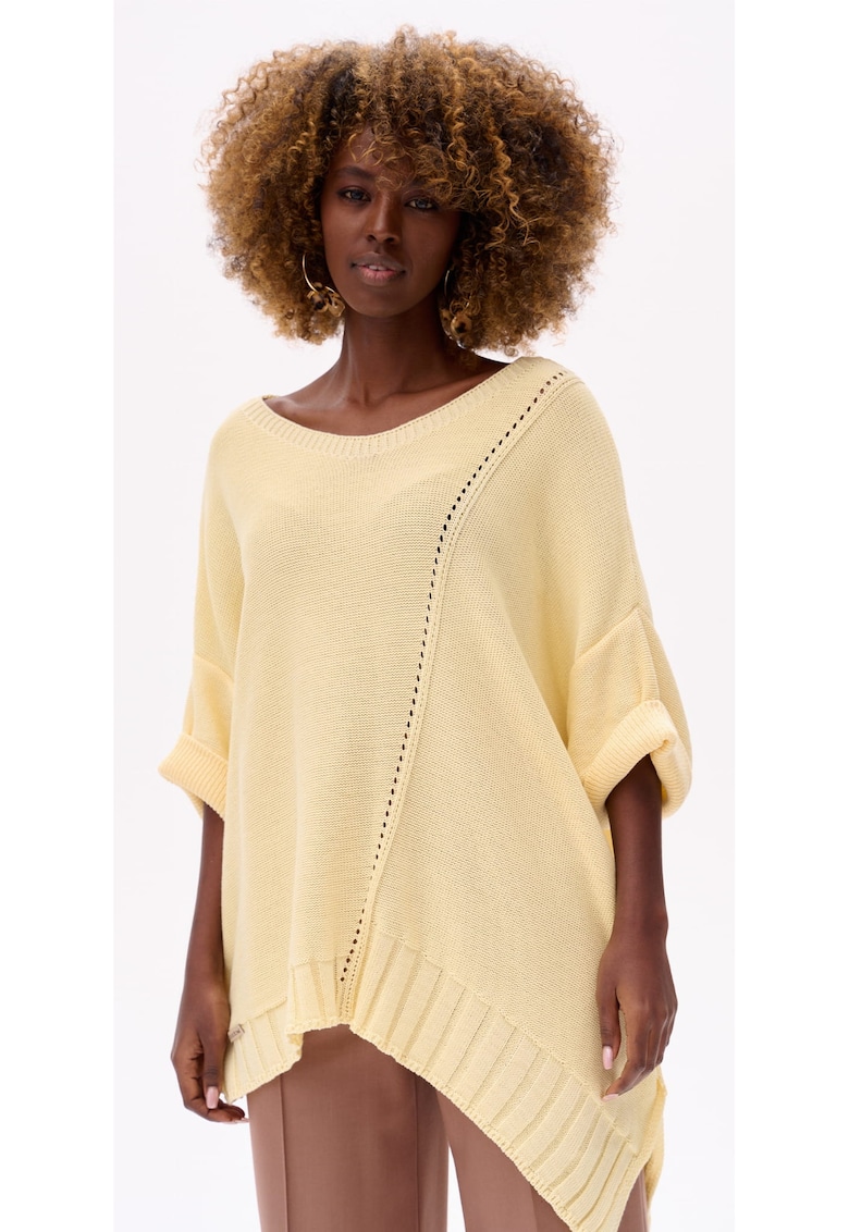 Pulover asimetric cu terminatii striate Gustti -