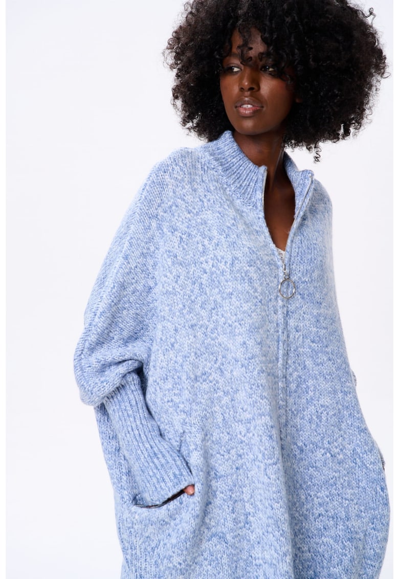 Cardigan din amestec de lana cu fermoar Panga -