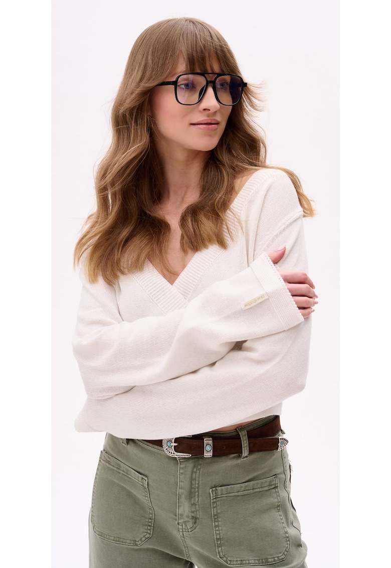 Cardigan cu decolteu petrecut Saly