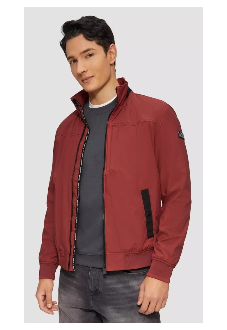 Jacheta barbati tip aviator cu bata elastica - Rosu inchis -