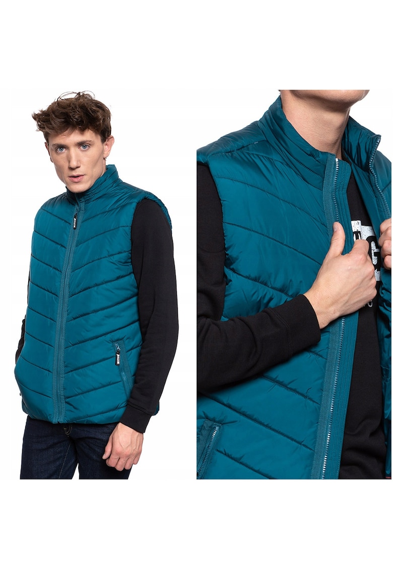 Vesta - Dennis Light Padded - Croi Normal - Fermuar - 100% Poliester - 2 Buzunare - Albastru Vesta - Dennis Light Padded - Croi Normal - Fermuar - 100% Poliester - 2 Buzunare - Albastru