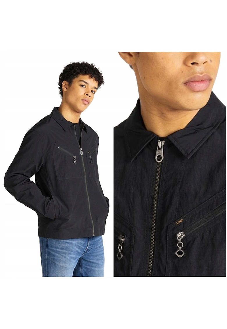 Jacheta De Tranzitie - Jacheta Tehnica L191 M - Poliester - Fermuar - 2 Buzunare Exterioare Cu Fermoar - Croiala Regulara - Negru