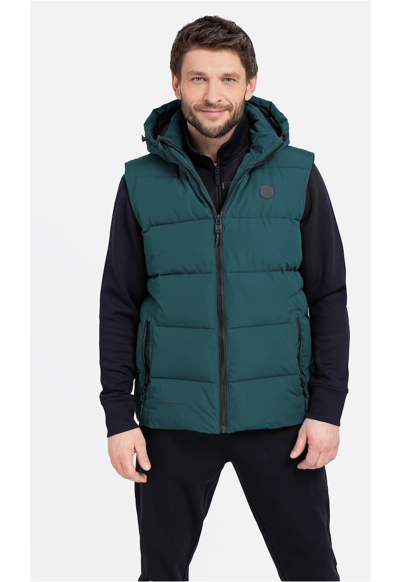 Vesta matlasata cu gluga V-Egon - pentru barbati - torquaz