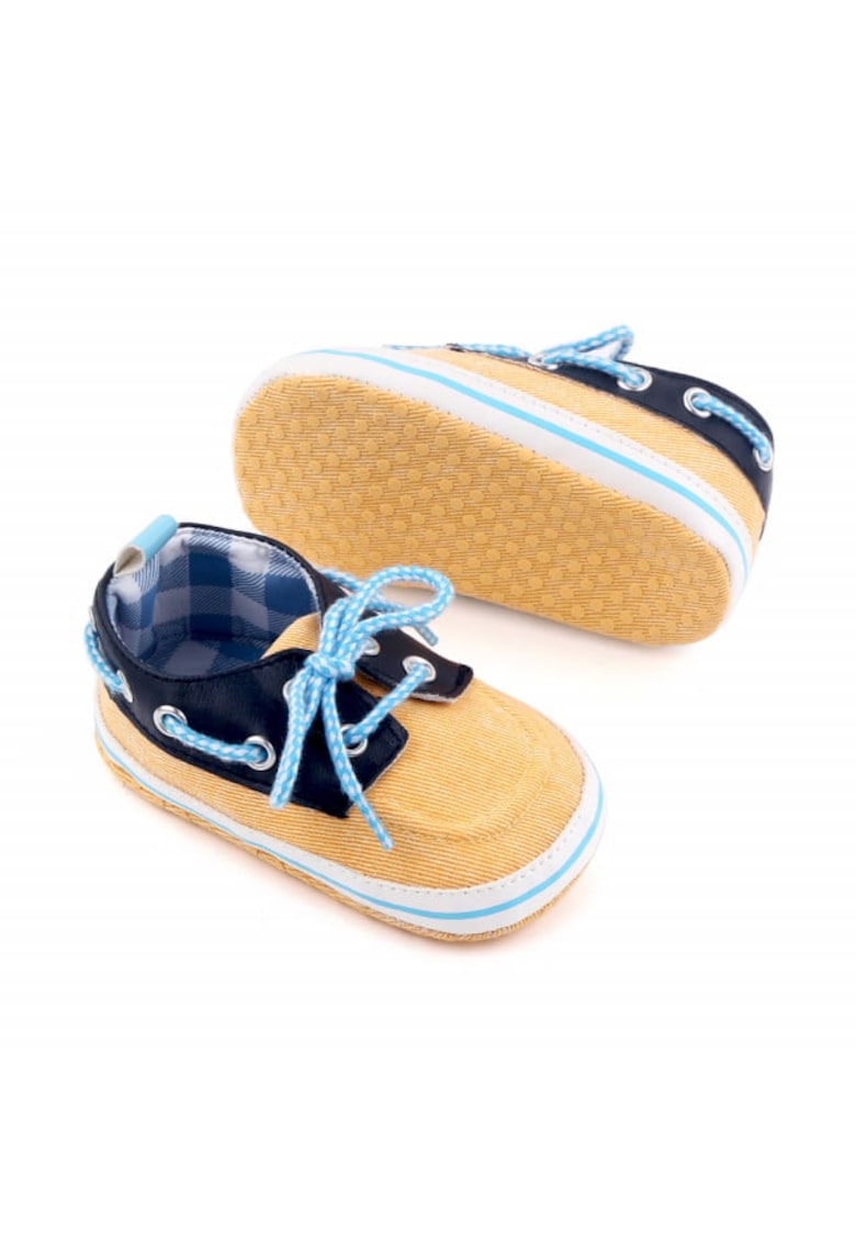 Pantofi tip mocasini Model AL 19662 - Pentru bebelusi - Textil - Baieti - 6-9 luni - Multicolor -