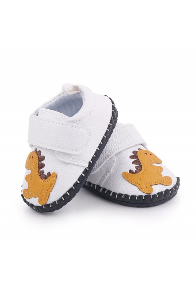 Pantofi Model AL 19822 Dino - Pentru bebelusi - Piele ecologica - Baieti - 3-6 luni - Alb -