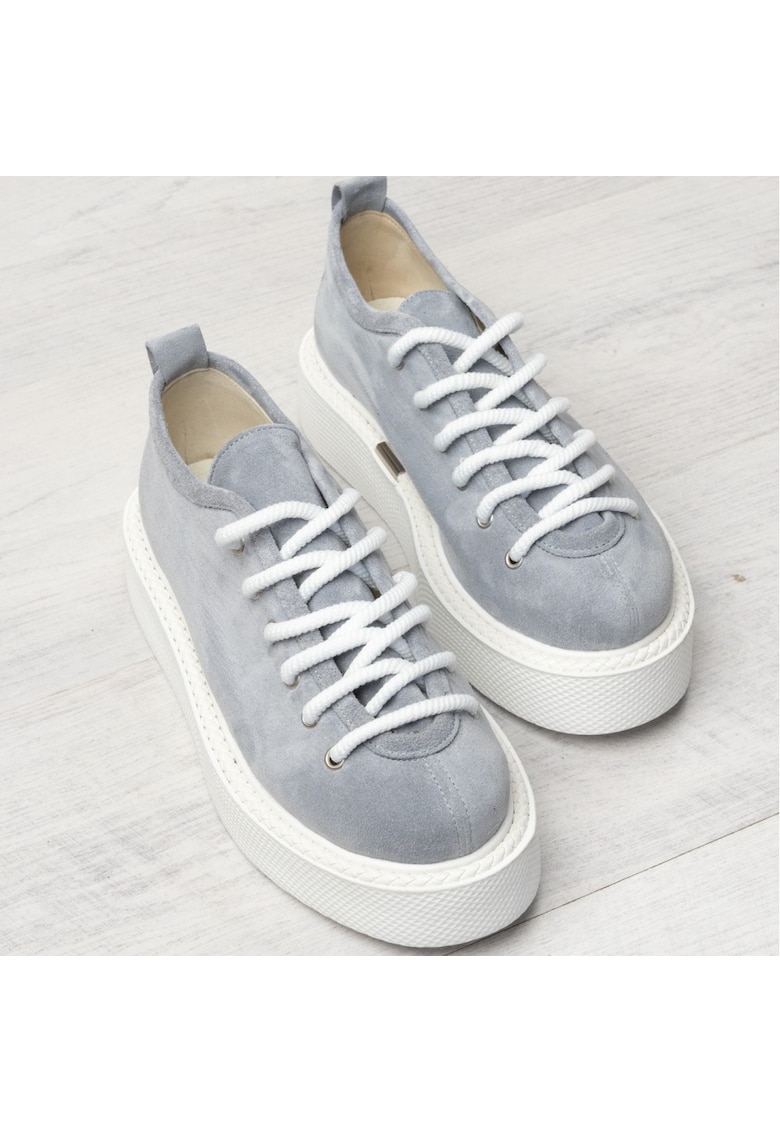 Pantofi casual din piele intoarsa Play - Albastru azur