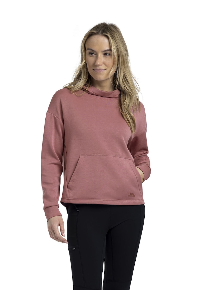 Hanorac cu buzunar kangaroo Grayling - Roz prafuit