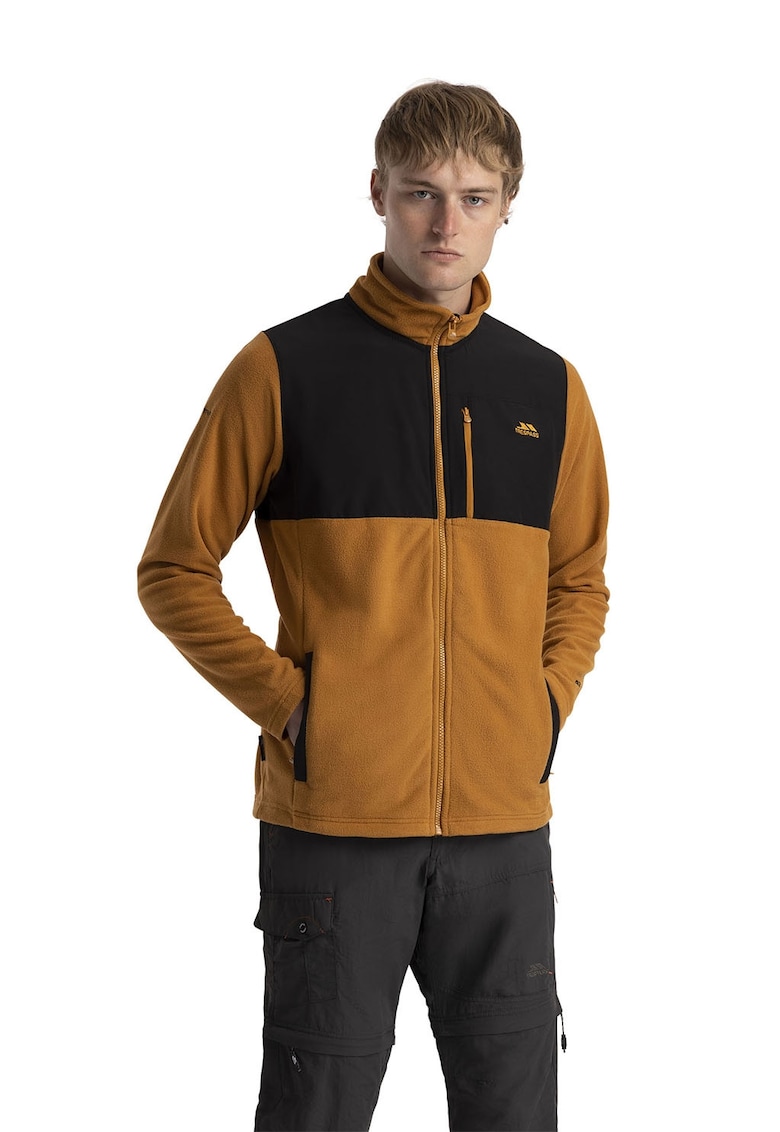 Bluza din fleece cu fermoar si segmente contrastante Falkenham