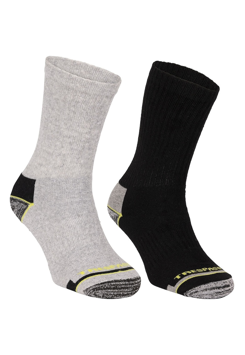 Set de sosete lungi unisex Conner - 5 perechi - Negru/Gri deschis melange