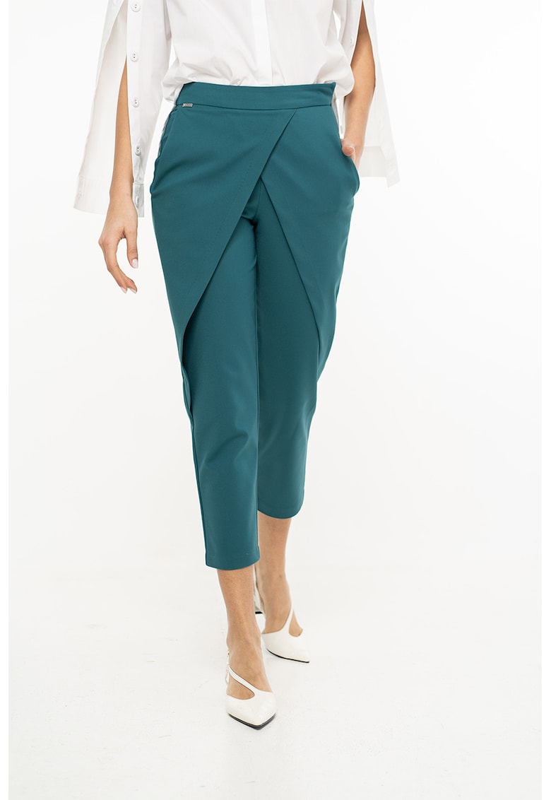 Pantaloni capri eleganti Ellen - Albastru petrol