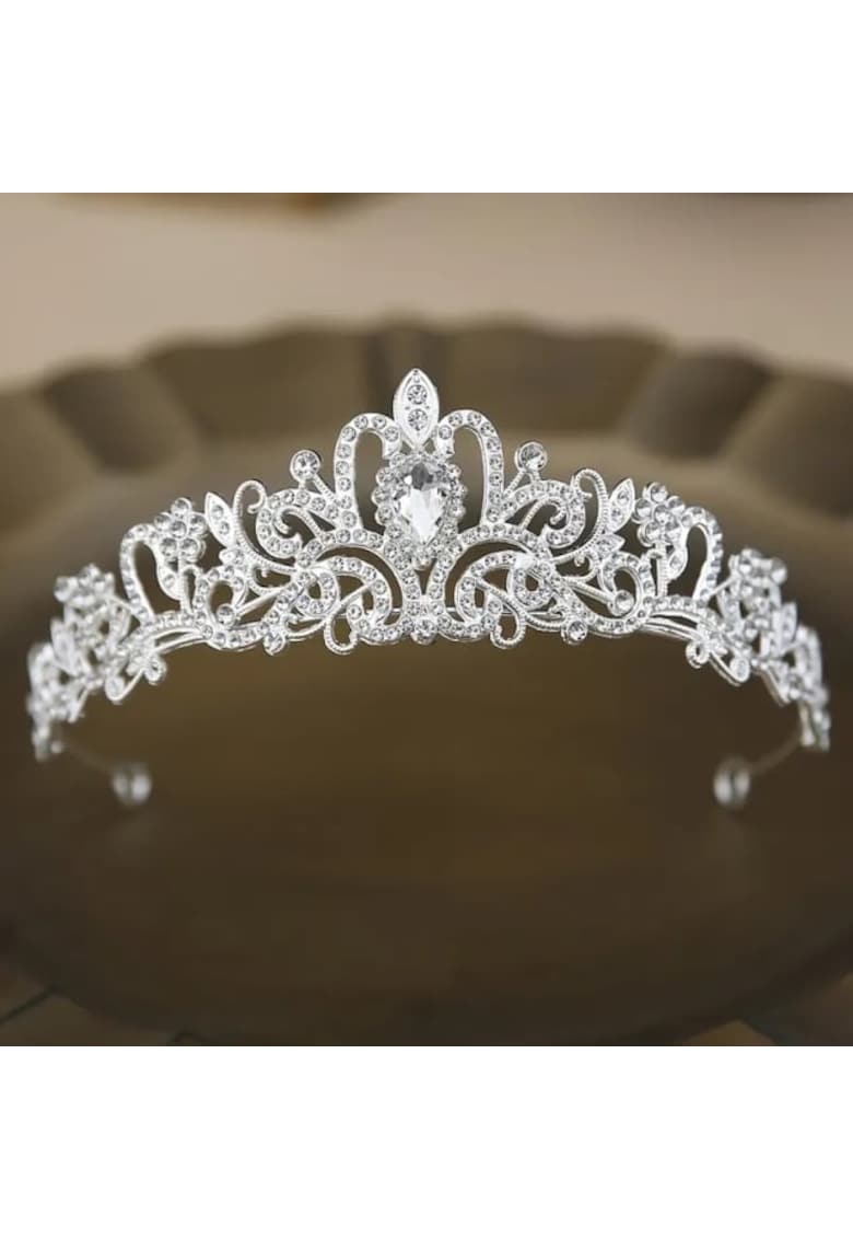 Diadema Model AL 17972 cu strasuri - Fete - Argintiu