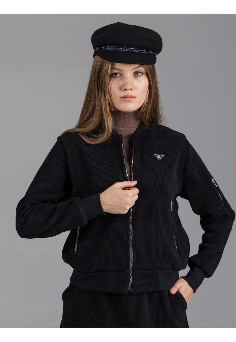 Bumbacel 100 COTTON Jacheta din bumbac pentru dame - Negru