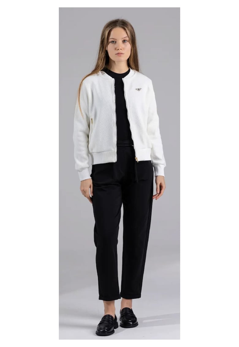 Bumbacel 100 COTTON Jacheta din bumbac pentru dame - Alb