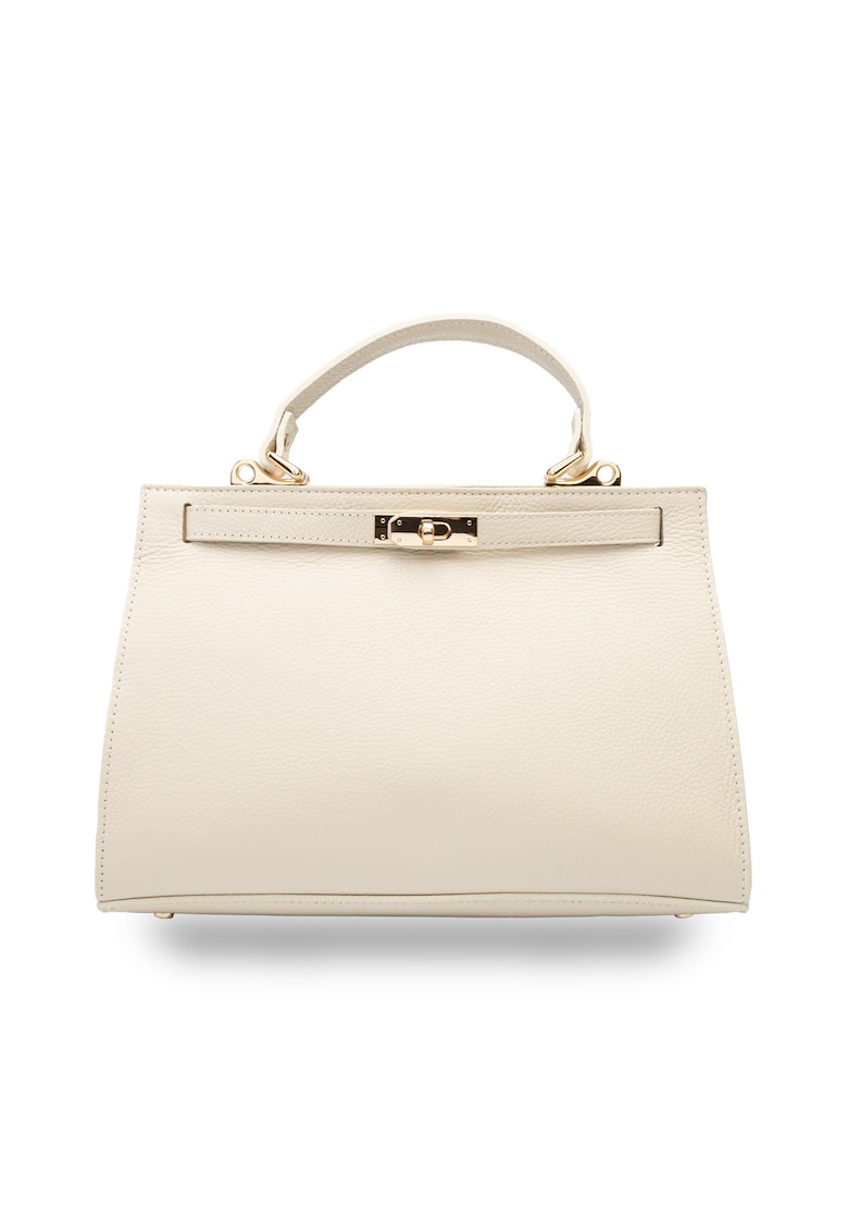 Geanta dama din piele naturala bej Chantes