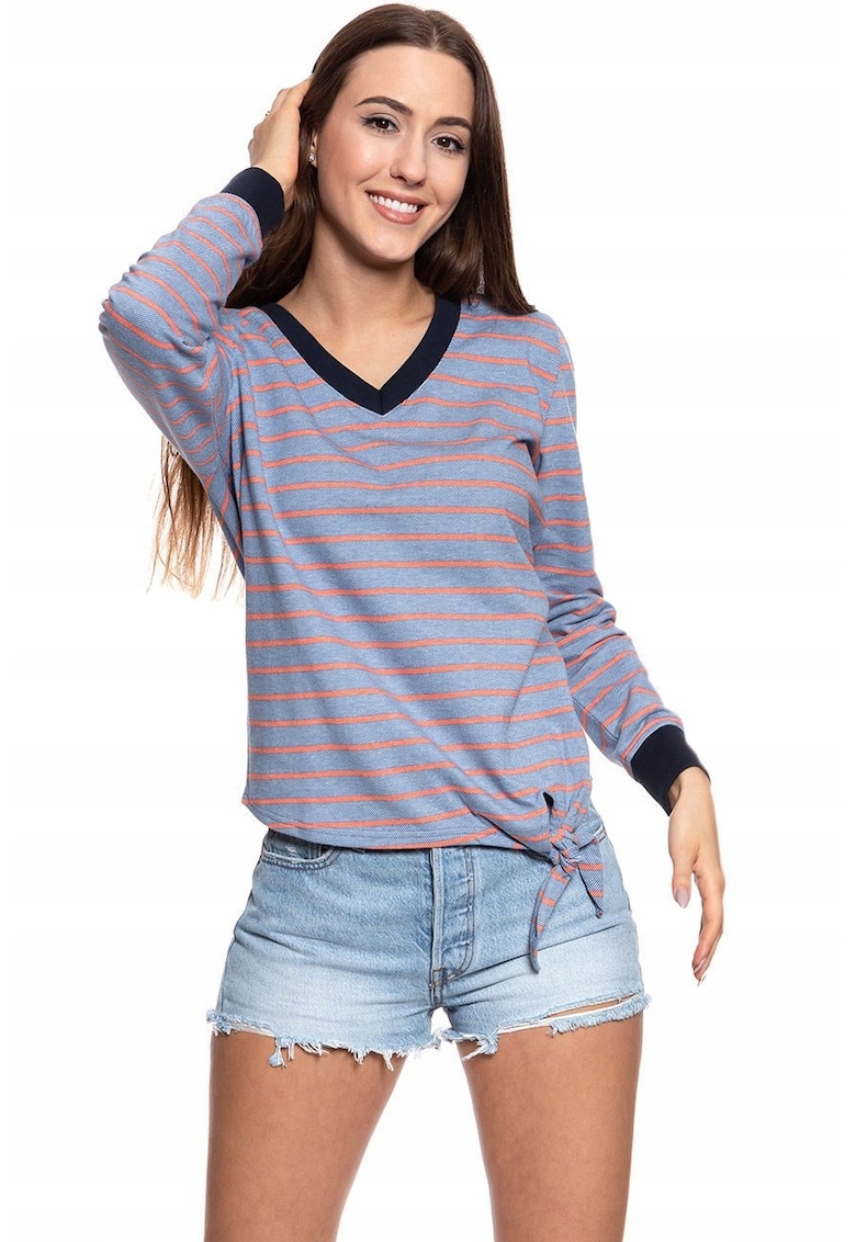 Hanorac Dama - Bea V Fancy - Marime S - Bumbac - Maneca Lunga - Regular Fit - Decolteu In V - High-Quality - Multicolor