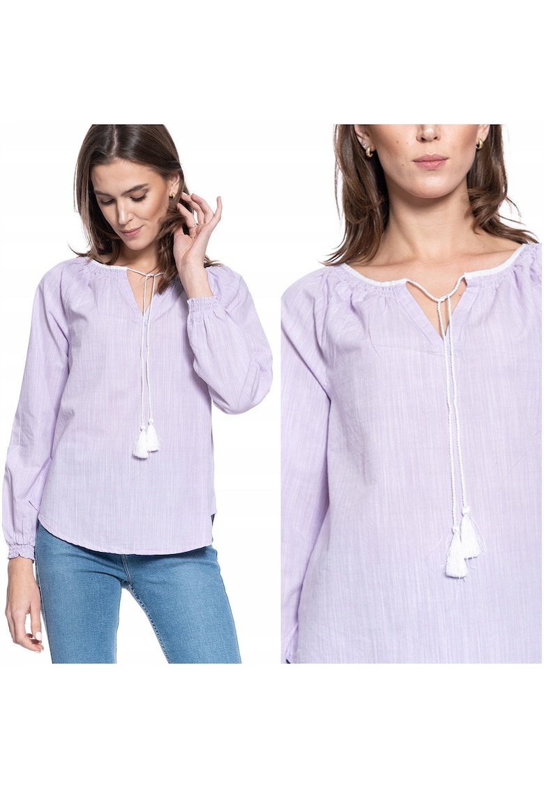 Bluza Dama - Edda V Chambray - Bumbac - Violet -