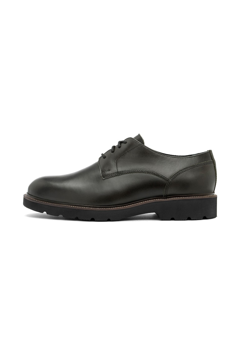 Pantofi derby de piele Harry - Negru/Negru stins