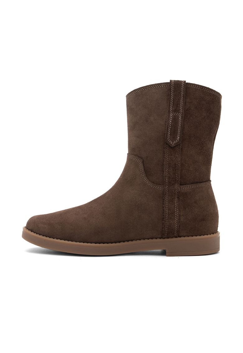 Ghete de piele intoarsa cu fermoar