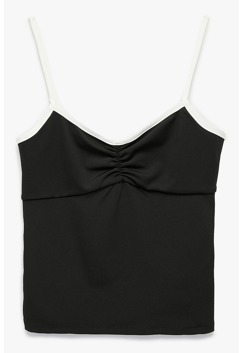 Top slim fit cu bretele subtiri