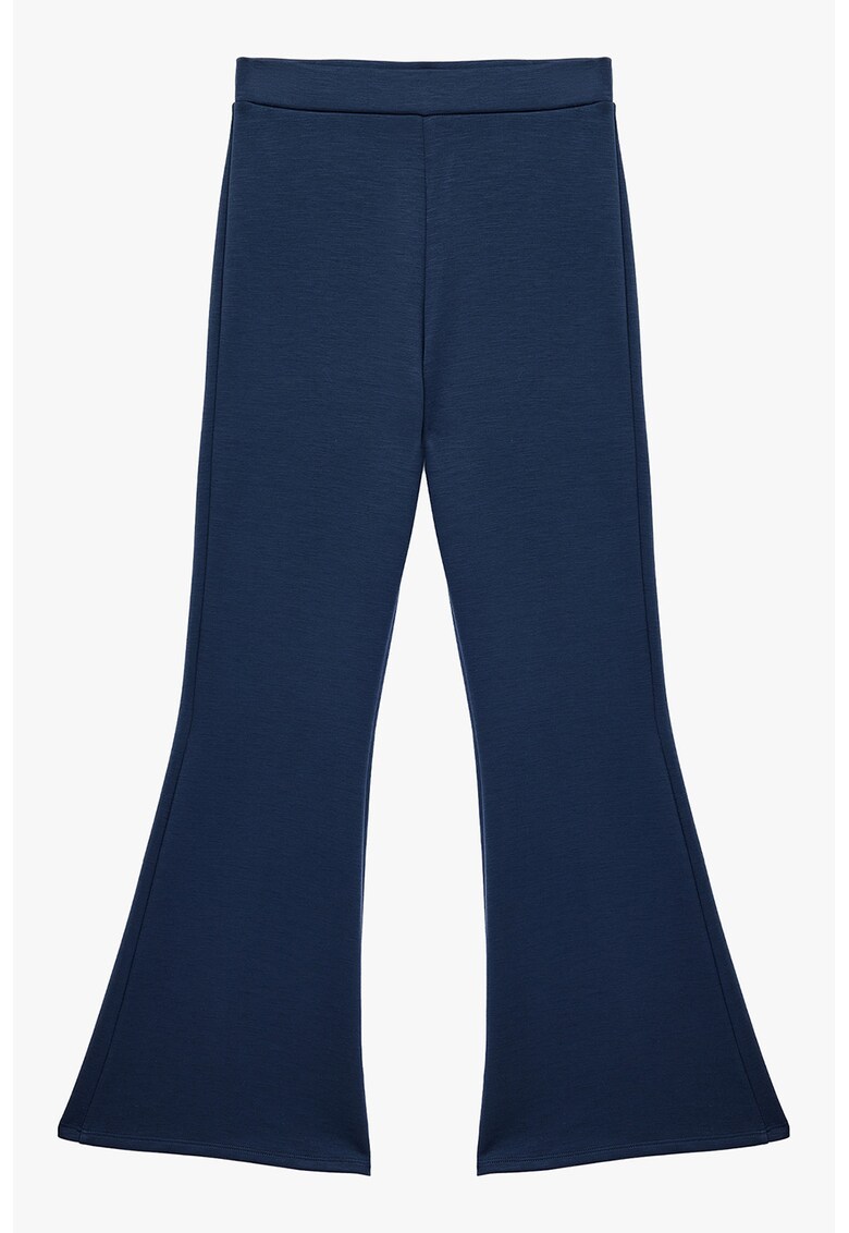 Pantaloni evazati cu talie elastica