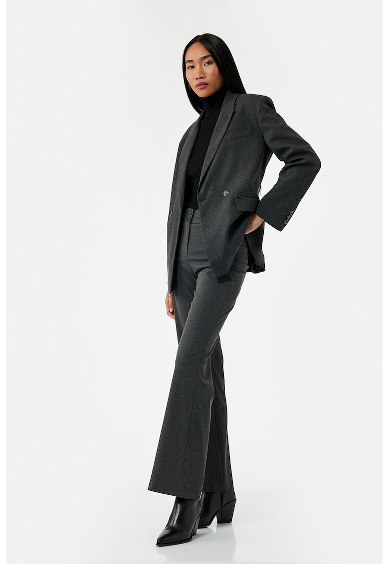 Pantaloni bootcut slim fit - Gri antracit