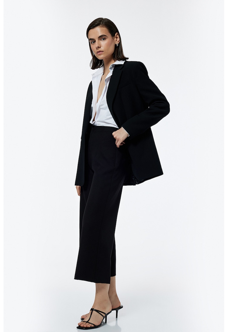 Pantaloni capri regular fit - Negru