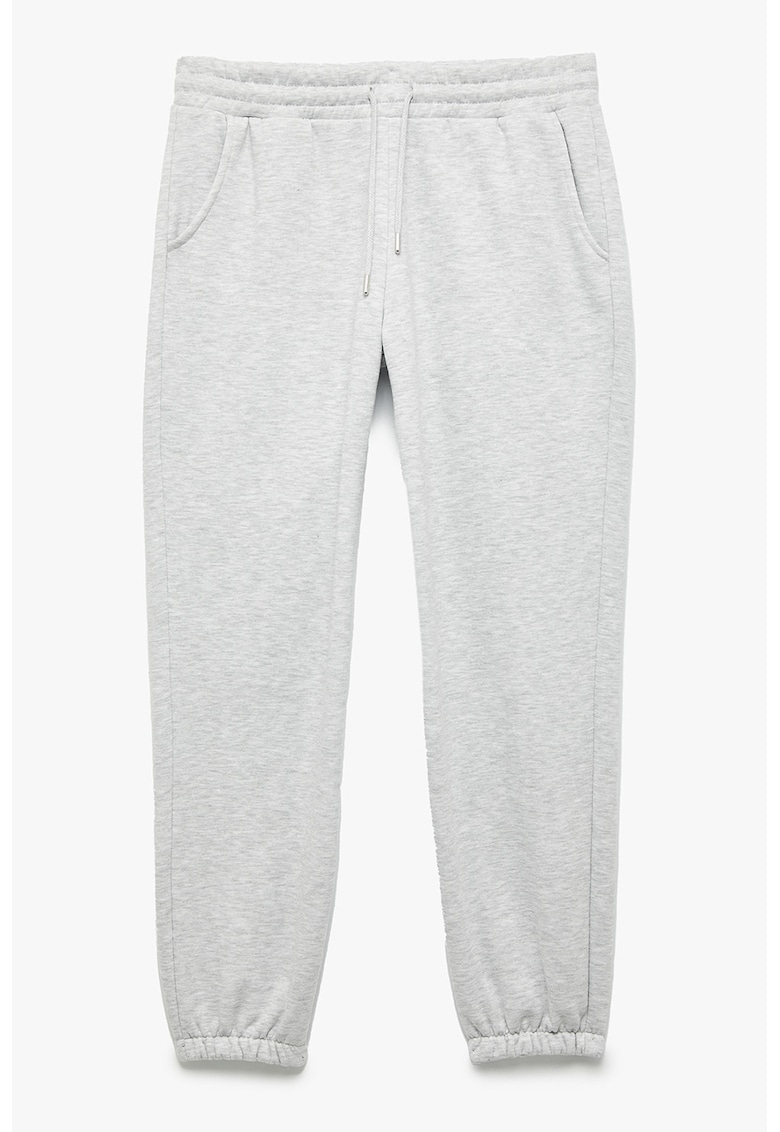 Pantaloni din amestec de bumbac cu snururi