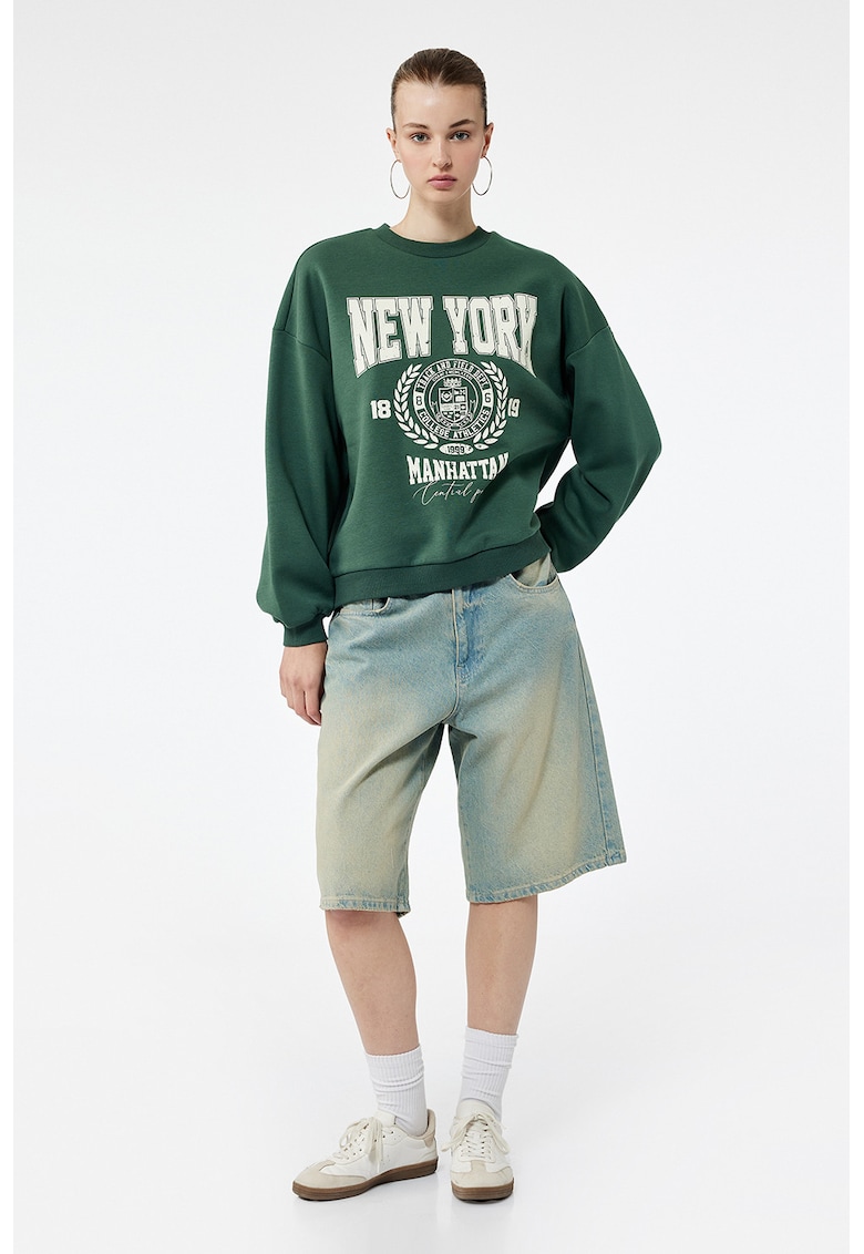 Bluza de trening relaxed-fit cu imprimeu