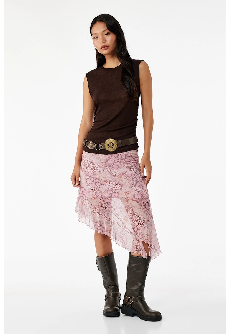 Fusta asimetrica cu model