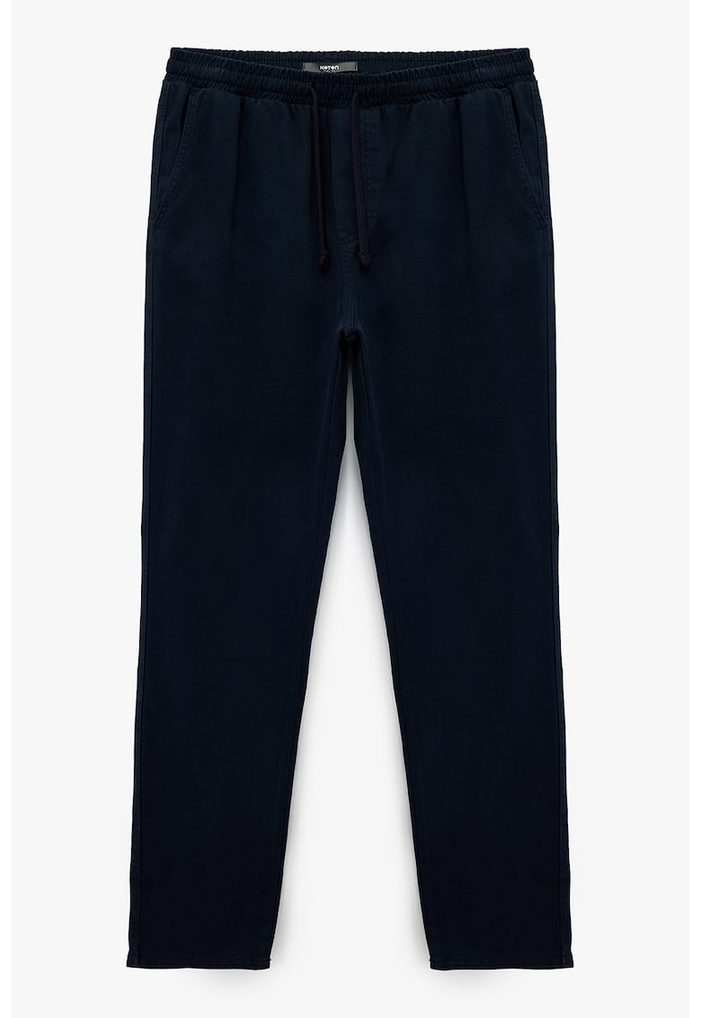 Pantaloni cu talie medie si snur de ajustare