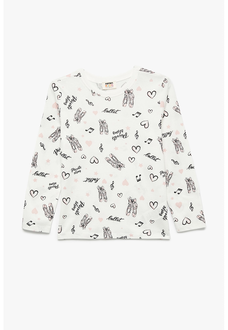 Bluza din bumbac cu model grafic